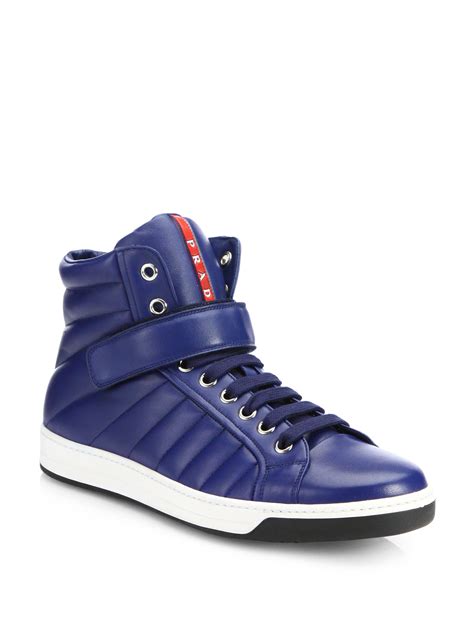 prada hi top sneakers man|discount prada sneakers for men.